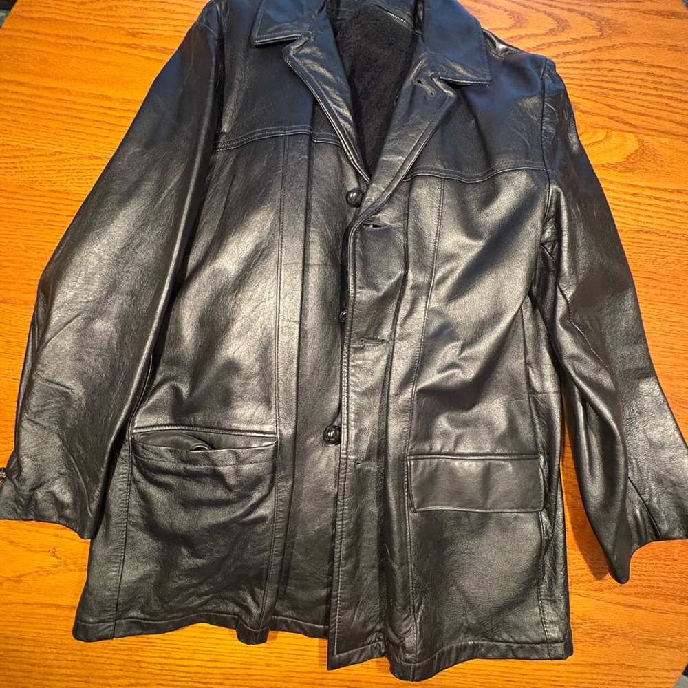 Men's Black Leather Jacket